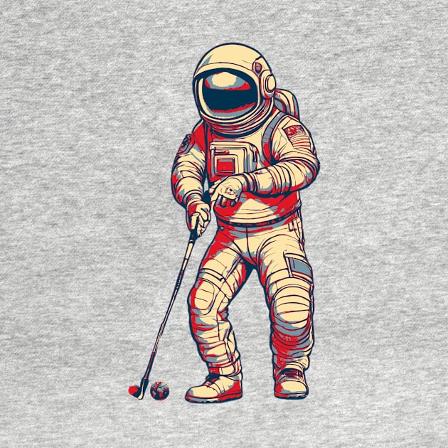 Astronaut Golf Player by DesignArchitect